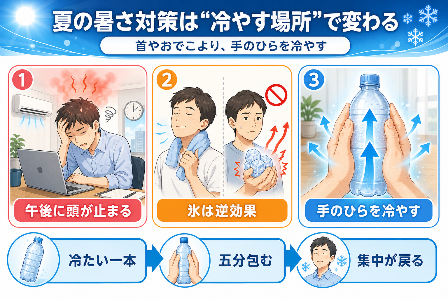 氷で冷やすと逆効果、夏の暑さ対策で損している人へ